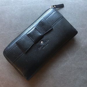 Kate Spade Zippered Wallet with Bow Detail